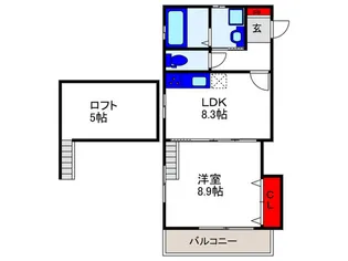 パ-クサイド豊中【3階】の間取り