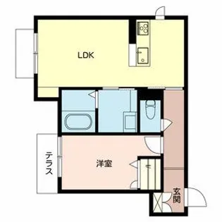 ベレオ本町【1階】の間取り