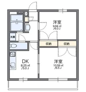 レオパレスBunga raya Dua【2階】の間取り
