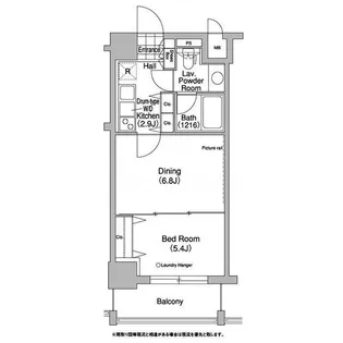 1DKの間取り画像