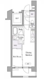 イプセ目黒中町【1階】の間取り