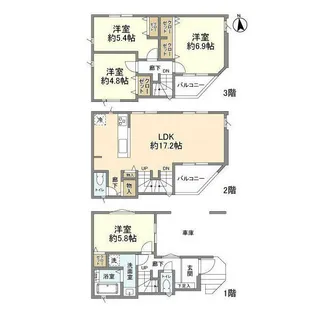 東京都日野市大坂上4【一戸建】の間取り