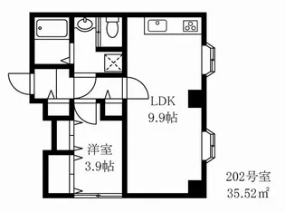 コムデビュー【2階】の間取り