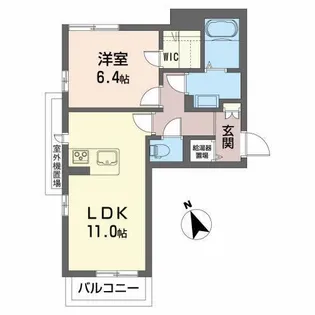 シャーメゾン北山形【2階】の間取り