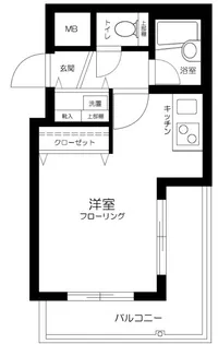 東京都新宿区市谷台町【マンション】の間取り
