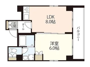 アクアビュー東観音【2階】の間取り