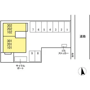 アルデバラン花ヶ島【1階】の地図