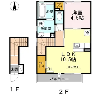 熊本県熊本市中央区国府1【アパート】の間取り
