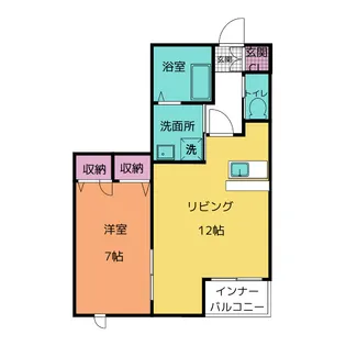 メルベーユ・トロア【2階】の間取り
