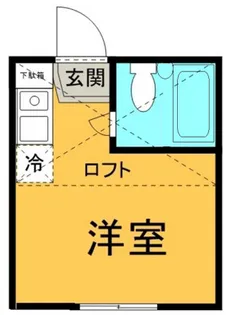 ユナイト殿町アラベスク【2階】の間取り