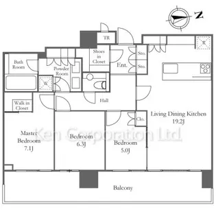 パークコート浜離宮 ザ タワー【34階】の間取り