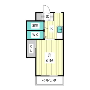 秀美寮【3階】の間取り