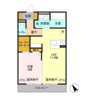 D-ROOMファインビュー302【3階】の間取り