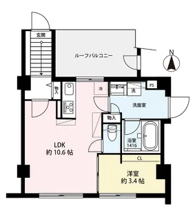 (仮称)武蔵野市境南町2丁目レジデンス【5階】の間取り