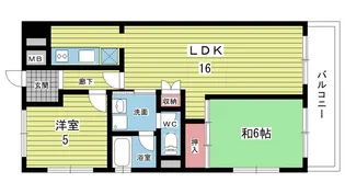 大阪府豊中市浜3【マンション】の間取り