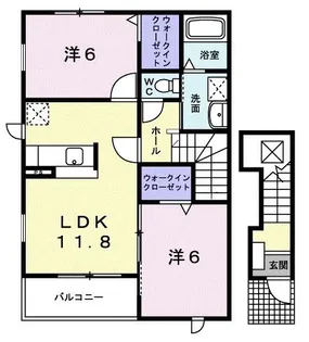 ハピネス A【2階】の間取り