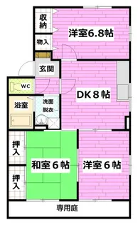 ビューテラス大町 B棟【1階】の間取り