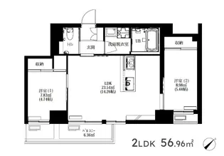 福岡県福岡市博多区須崎町【マンション】の間取り