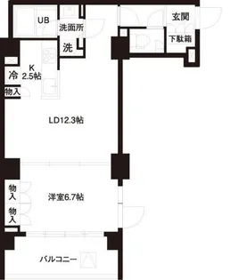 東京都港区高輪1【マンション】の間取り