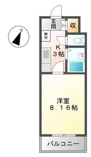 レジデンス京才【3階】の間取り