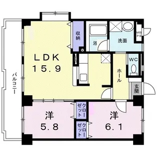 レジデンスSKT【6階】の間取り