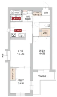 サン・ユイット【1階】の間取り