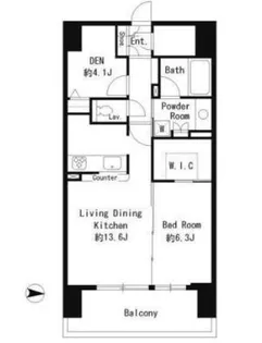 パークキューブ東品川【4階】の間取り