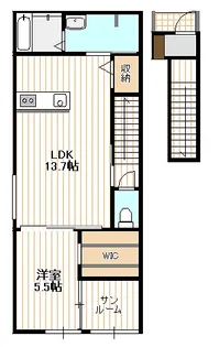 ギアサード【2階】の間取り
