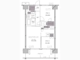 Aーstandard芝浦【10階】の間取り