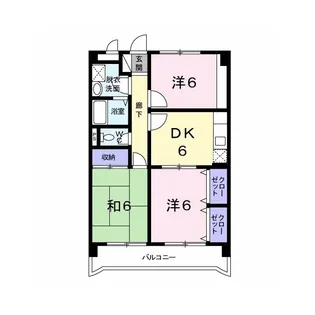 グレース江越【2階】の間取り