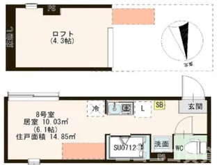 リバーテラス千住大橋【2階】の間取り