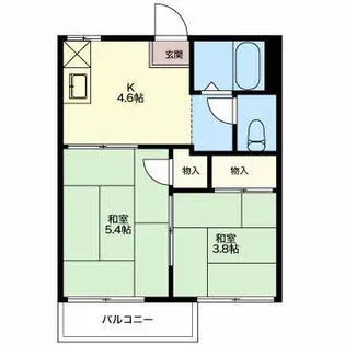 サンピアゴトーB【2階】の間取り