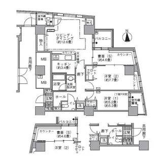 アクティ汐留【27階】の間取り