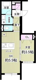 スタンズ神楽坂【1階】の間取り