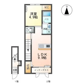 ブリーズ鹿又【2階】の間取り