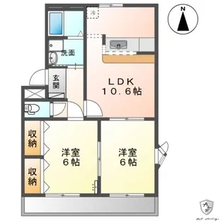ティエドゥールI【1階】の間取り