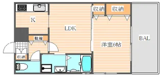 レジディア博多2【8階】の間取り