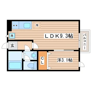 ディー・フレット【2階】の間取り