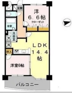 リュイール桃山台【5階】の間取り