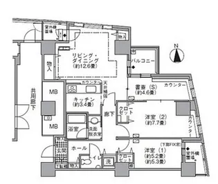 アクティ汐留【27階】の間取り