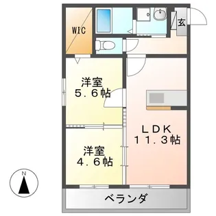 ハートフルマンションi3【2階】の間取り