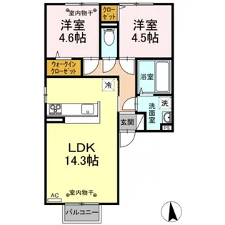 ノーブル スクエア C【2階】の間取り