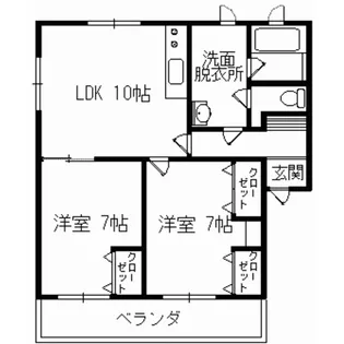 プリエ花園【1階】の間取り