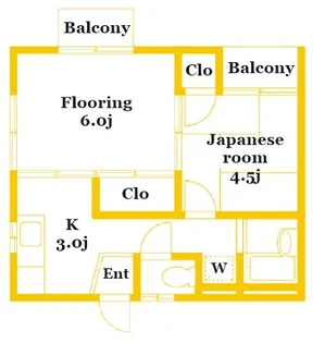 サン亀甲山B棟【1階】の間取り