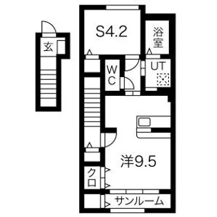 Stone river station A棟【2階】の間取り