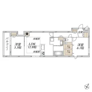 FLOWER FIELDS KASHIWA フラワーフィールズカシワ【2階】の間取り