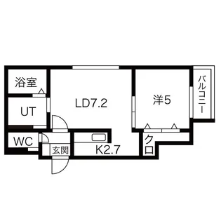 サンルーチェ北大【2階】の間取り