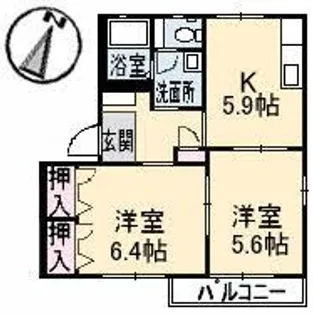 サンライズ長野 B棟【1階】の間取り
