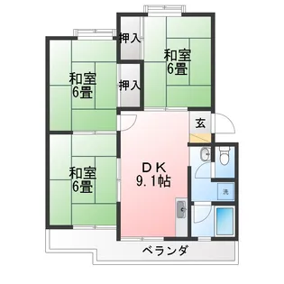 コーポラス小野【3階】の間取り