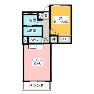 ロータス亀島【4階】の間取り